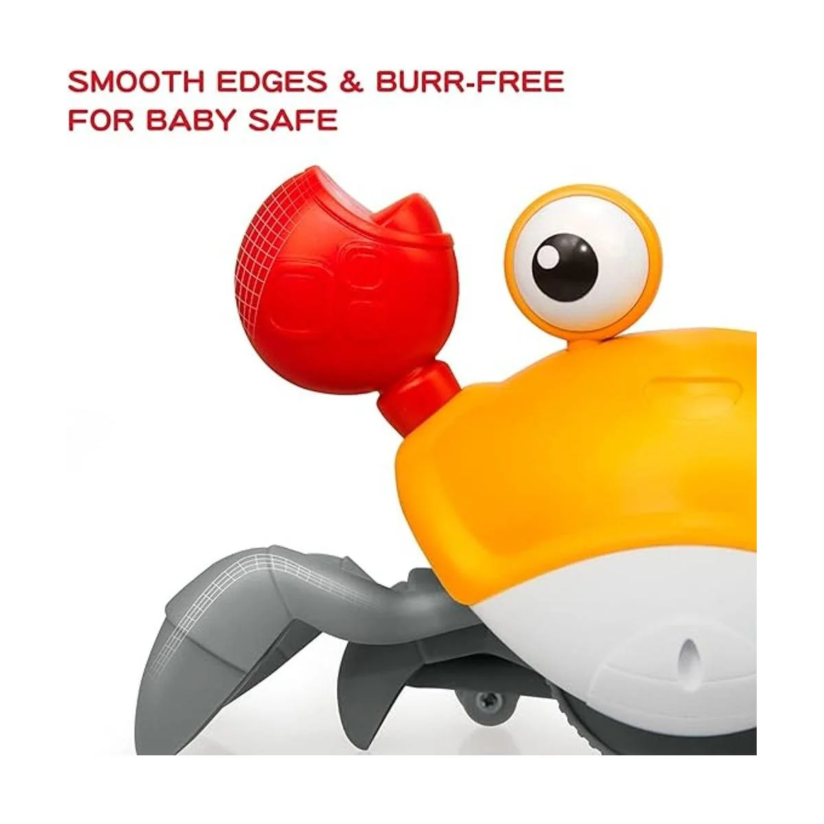 DZHJKIO Juguete de bebé de cangrejo gateante con música y_3