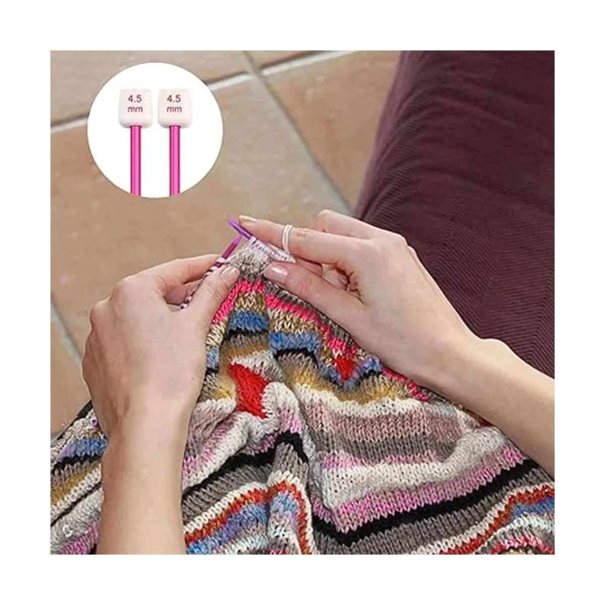 BCMRUN Juego de 28 piezas14 pares de agujas de tejer de_4