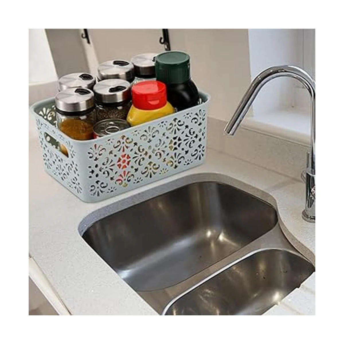 Frcctre Paquete de 8 cestas de almacenamiento de plástico_5