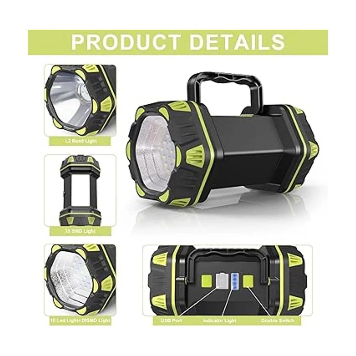 Linterna de campamento recargable linterna LED de_4