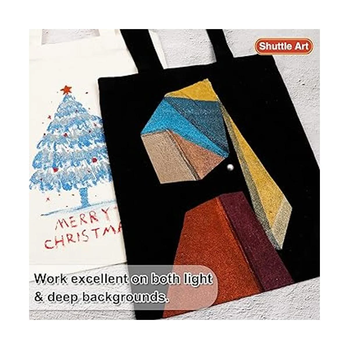 Pintura de tela metálica Shuttle Art de 18 colores_6