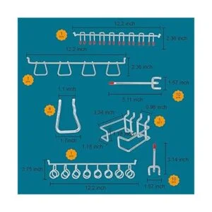 Kit organizador de accesorios de tablero de clavijas de_4