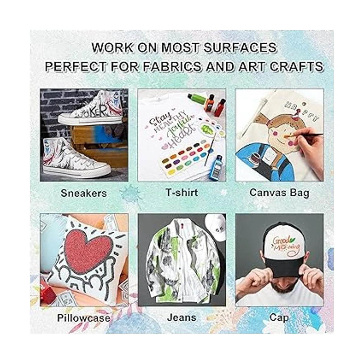 Pintura de tela metálica Shuttle Art de 18 colores_7