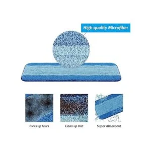 Paquete de 6 almohadillas de microfibra para mopa Bona_3