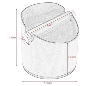 DIBTSA Caja de golpeteo de café de acero inoxidable con_4