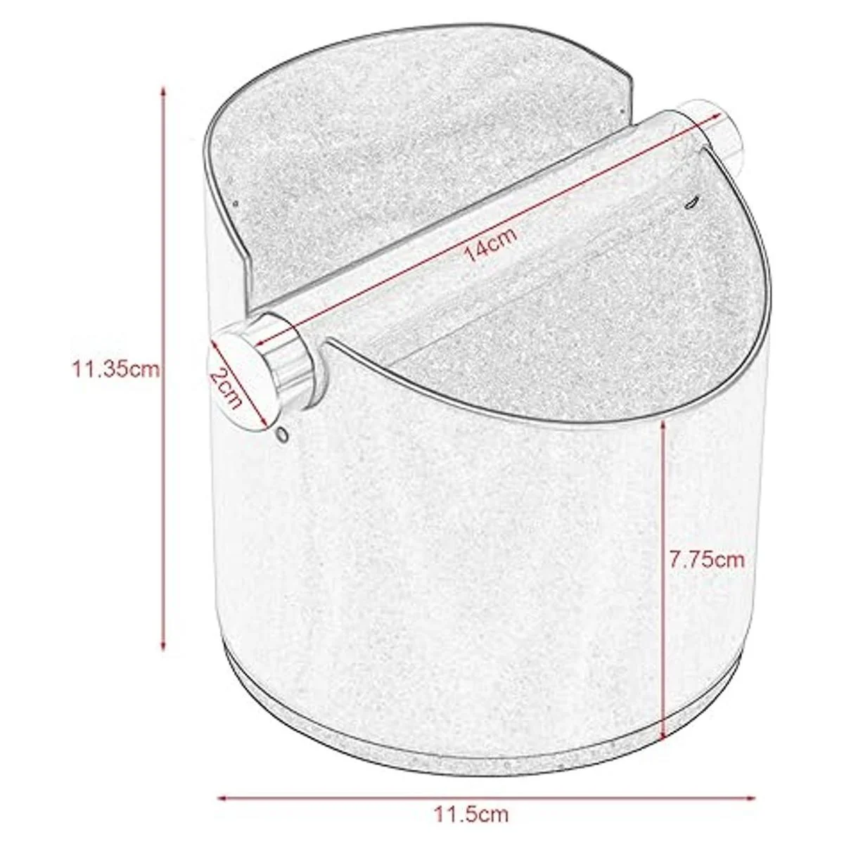DIBTSA Caja de golpeteo de café de acero inoxidable con_4