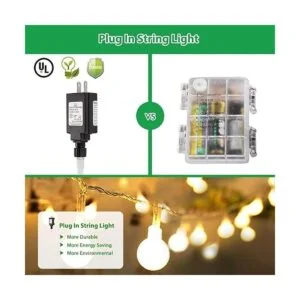 RaThun Cadena de luces LED con forma de esfera._3