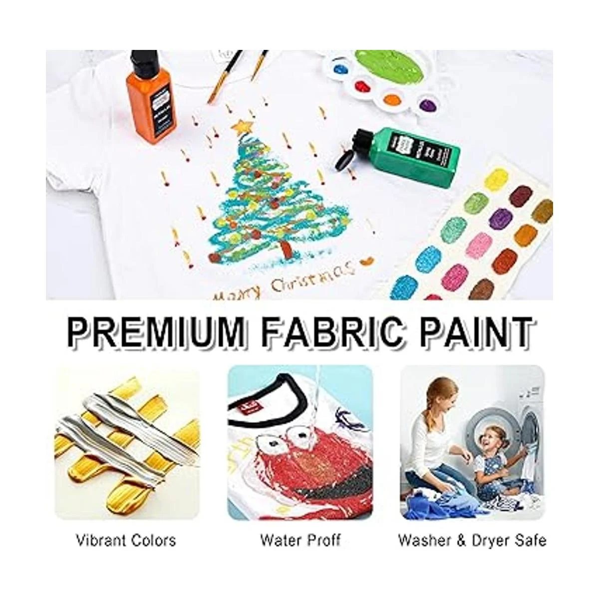 Pintura de tela metálica Shuttle Art de 18 colores_3