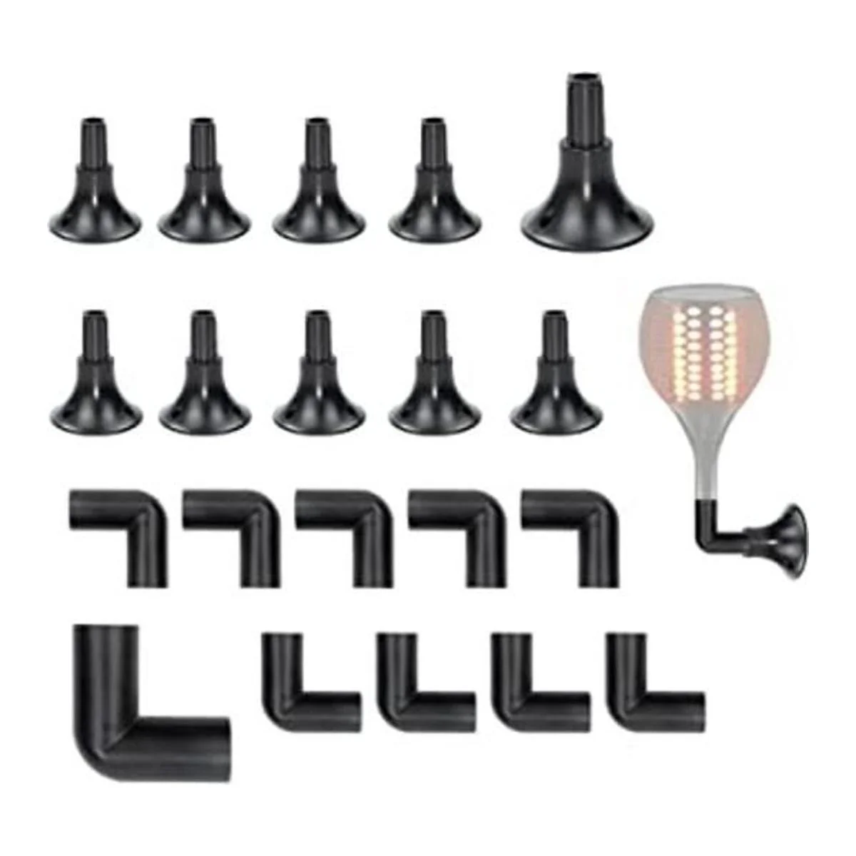 EsLuker.ly Juego de 20 luces solares de plástico ABS de_1