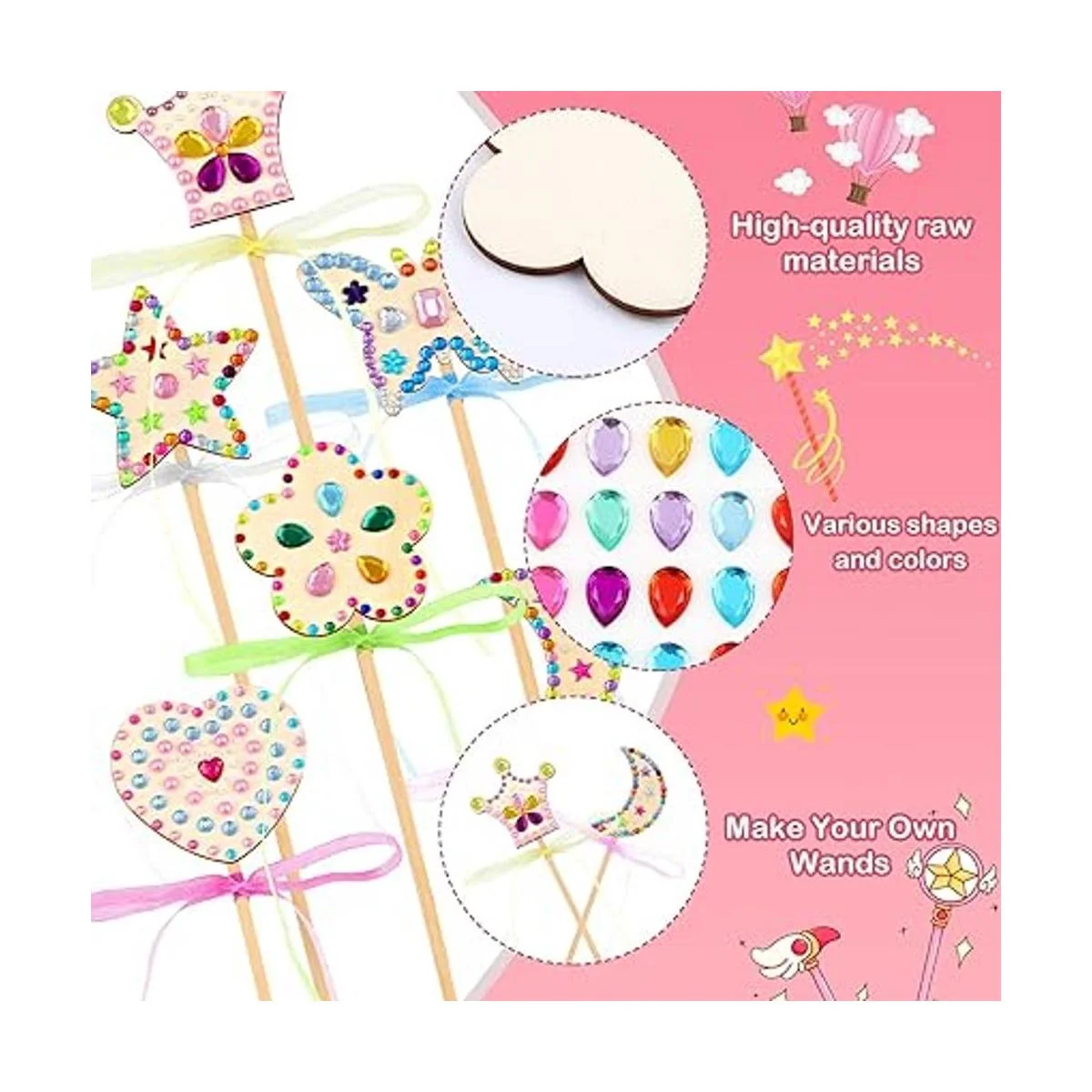 El kit de varitas de hada de princesa incluye varitas de_3