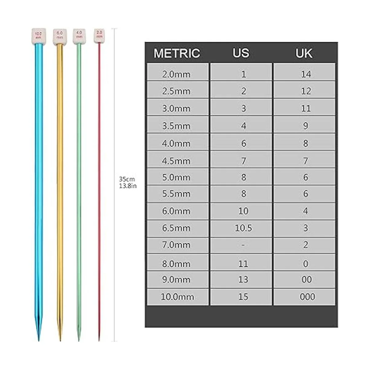 BCMRUN Juego de 28 piezas14 pares de agujas de tejer de_2