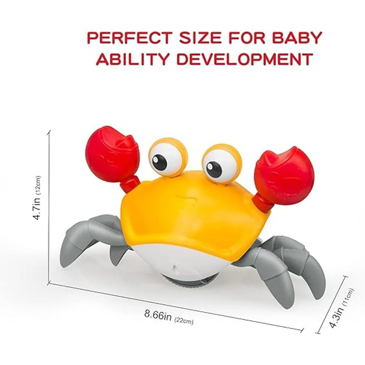 DZHJKIO Juguete de bebé de cangrejo gateante con música y_6