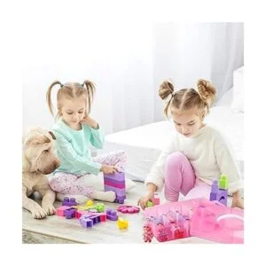 SGHUO Caja de almacenamiento rosa de 3 niveles caja_7