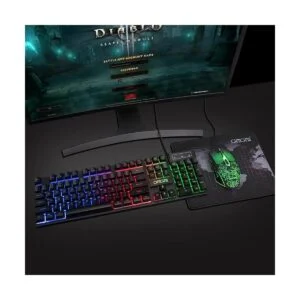 Combo de teclado y mouse LED con cable para juegos con_7