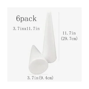 Paquete de 6 conos de espuma para manualidades 3.7 x 11.7_2