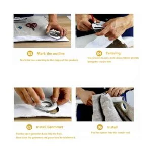 Ailejia Juego de 50 ojales para cortina de 1.8 in de_6