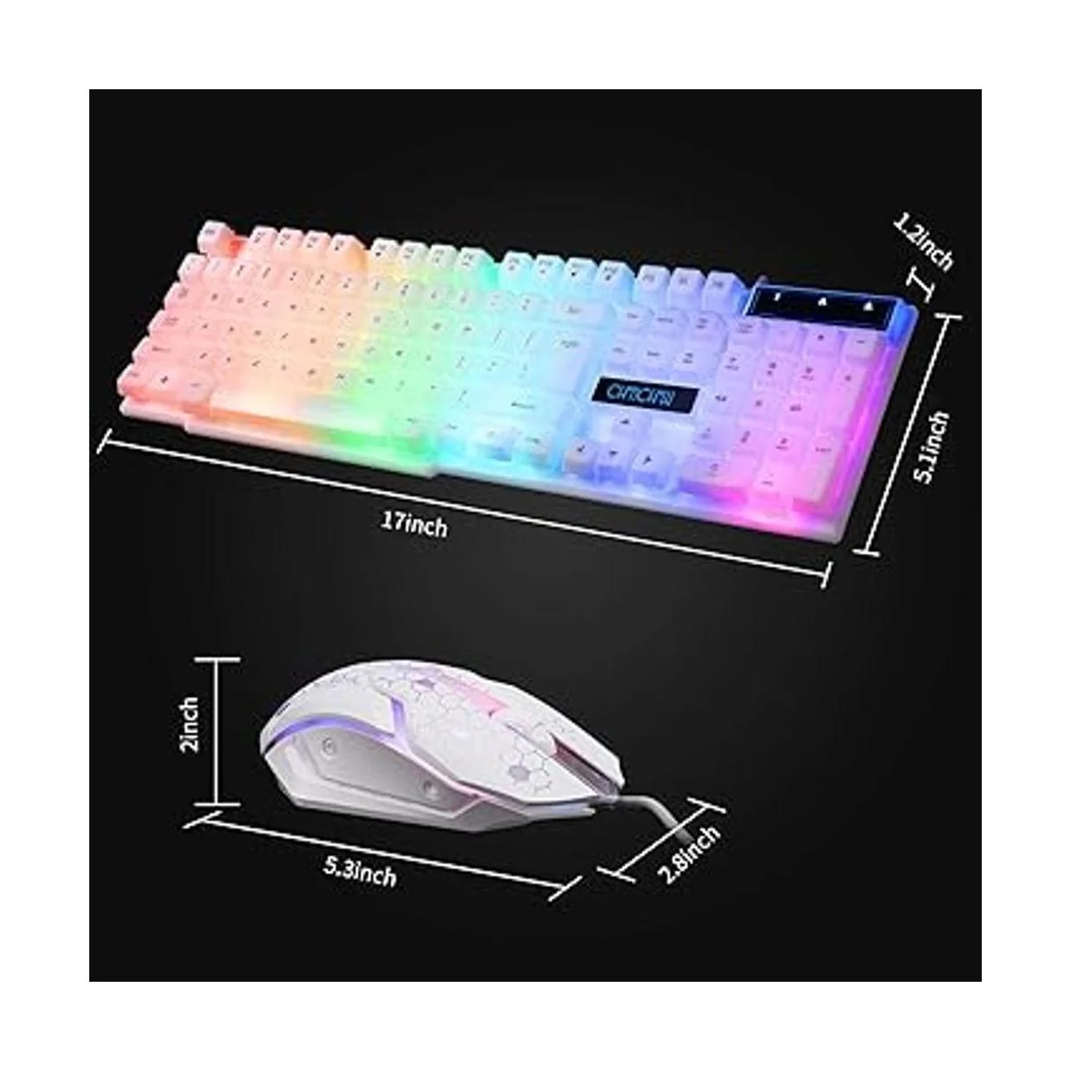 Combo de teclado y mouse RGB para juegos teclado con_2