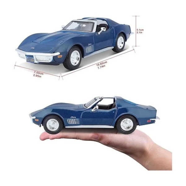 Maisto Chevrolet Corvette 124 Edición Especial 1970 Azul_4