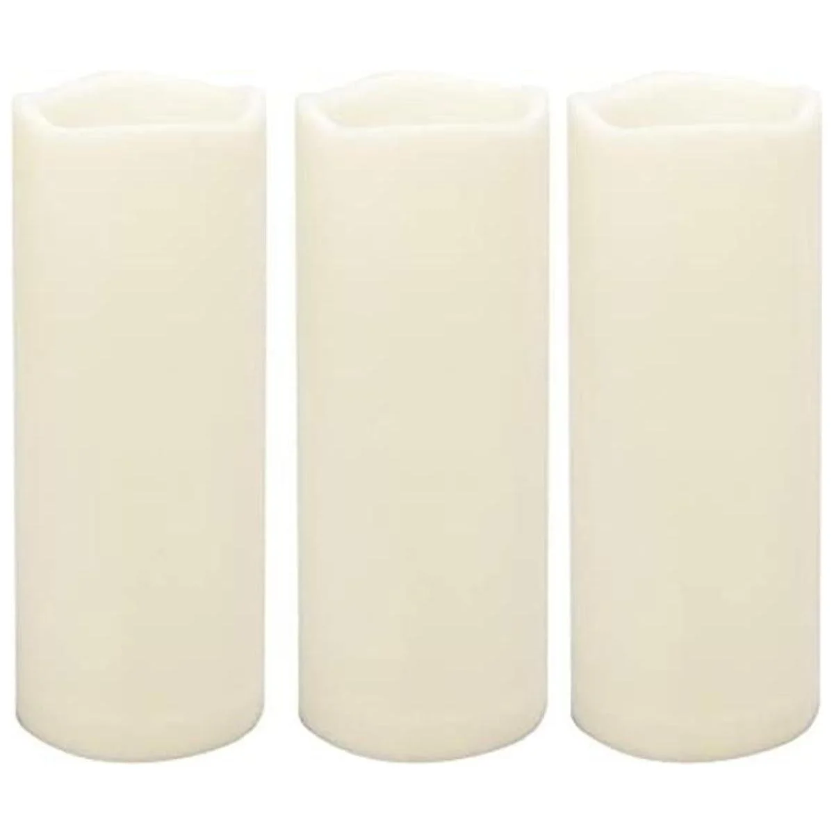 Velas grandes para exteriores impermeables blancas sin_1
