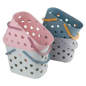 Peohud Paquete de 4 cestas de ducha portátiles cestas de_5