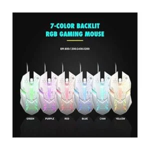 Combo de teclado y mouse RGB para juegos teclado con_5