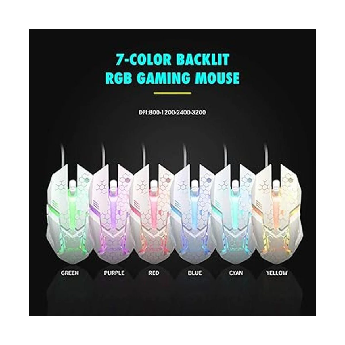 Combo de teclado y mouse RGB para juegos teclado con_5