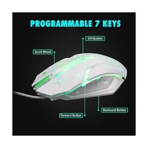 Combo de teclado y mouse RGB para juegos teclado con_4