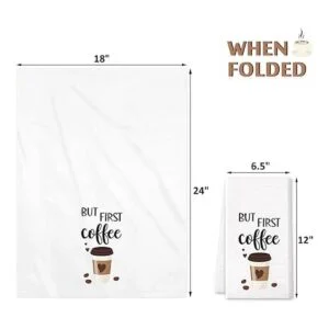 Vansolinne Juego de 4 toallas de cocina para café_2