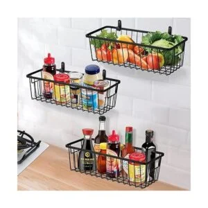 Canasta de alambre de metal para casa de campo con soporte_6