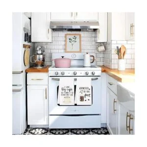 Vansolinne Juego de 4 toallas de cocina para café_6