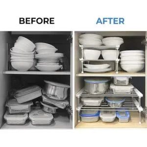 Carrotez Juego de 2 organizadores apilables de despensa_3