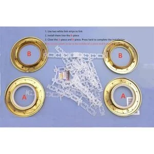 Ailejia Juego de 50 ojales para cortina de 1.8 in de_4