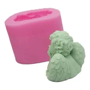 Molde de silicona 3D Angel Candle Mold DIY Cake Decoración_3