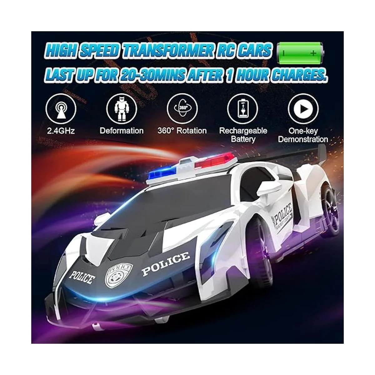 Transform Rc Cars para niños de 4 a 7 8 a 12 Bluejay 2.4_3