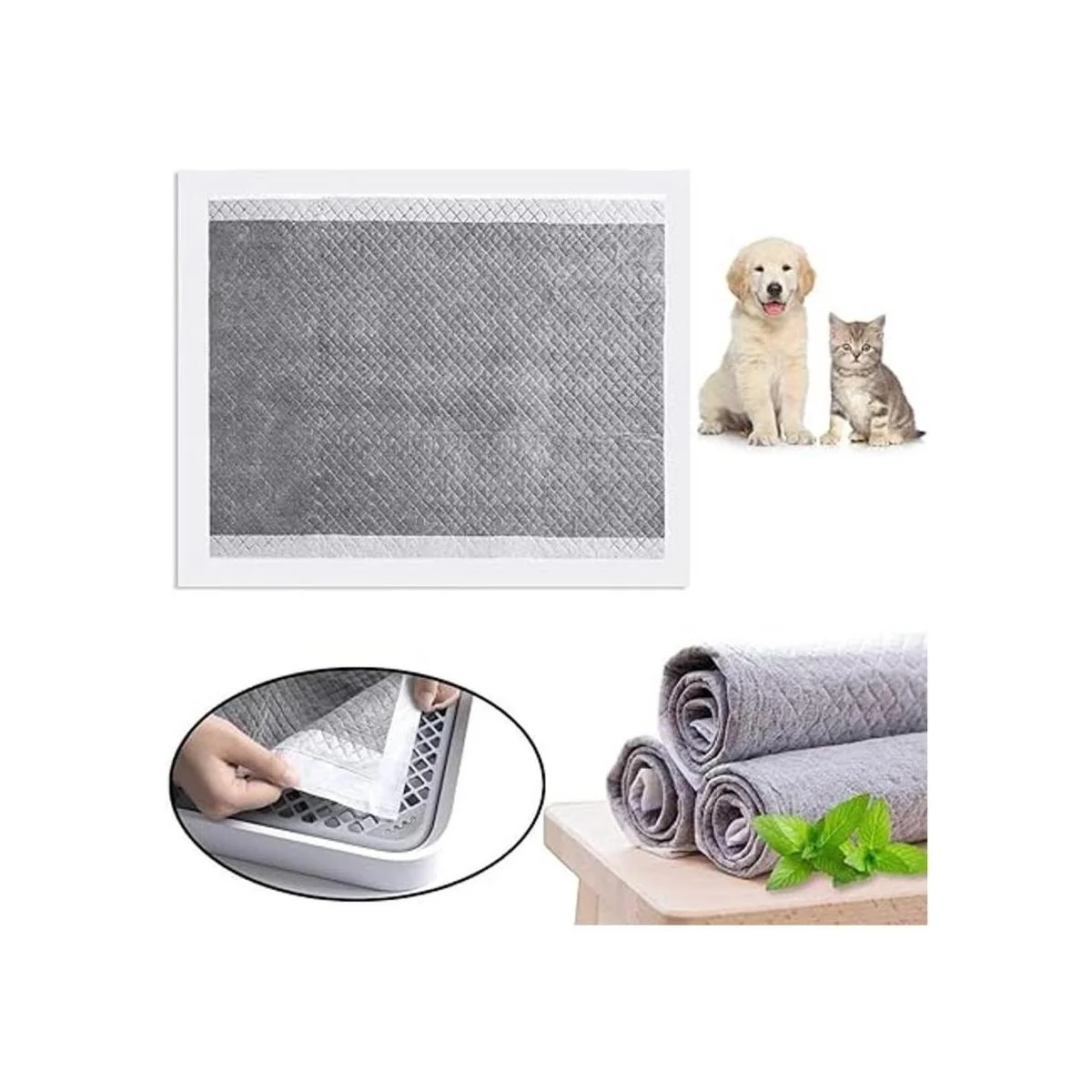 kathson Rabbit Pee Pads Disposable Cage Liners AllAbsorb_3