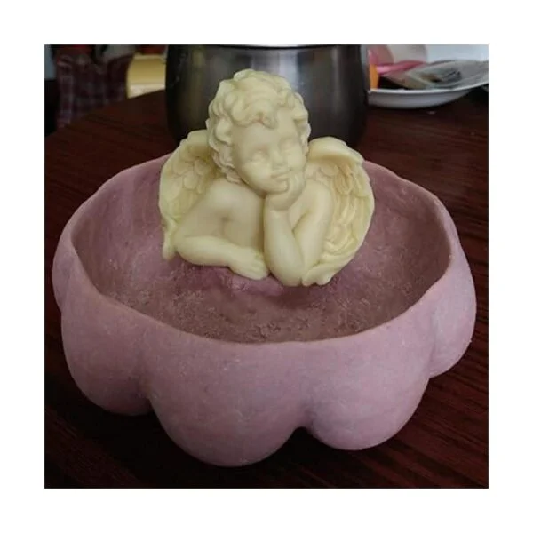 Molde de silicona 3D Angel Candle Mold DIY Cake Decoración_6