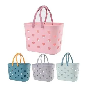 Peohud Paquete de 4 cestas de ducha portátiles cestas de_3