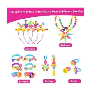 Nidoot Juego de cuentas para hacer joyas para niñas_3