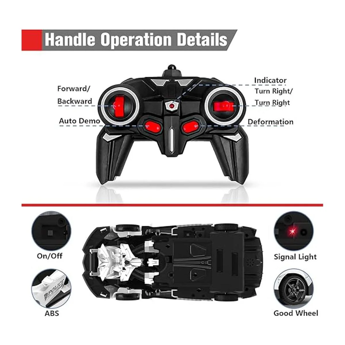 Transform Rc Cars para niños de 4 a 7 8 a 12 Bluejay 2.4_5