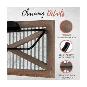 Autumn Alley Soporte de pared rústico para toallas de_3