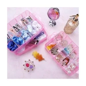 SGHUO Caja de almacenamiento rosa de 3 niveles caja_4