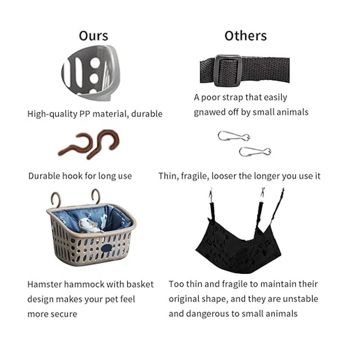 JWShang Cama para ratas hamaca para ratas cama cálida_6