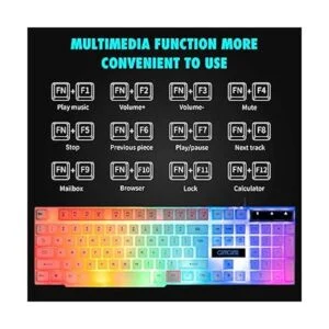 Combo de teclado y mouse RGB para juegos teclado con_3