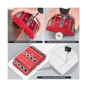 30 45 90 grados ngulo de 4 tamaños Guía de agujeros para_6