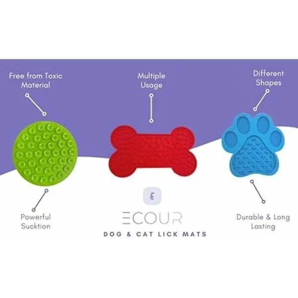 ECOUR Tapete para lamer para perros y gatos paquete de 3_7