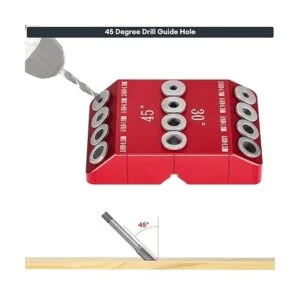 30 45 90 grados ngulo de 4 tamaños Guía de agujeros para_3