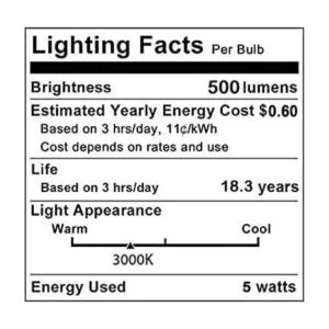 MaoTopCom 4Pack de 5 W LED Globo Bombilla G14 Regulable_6