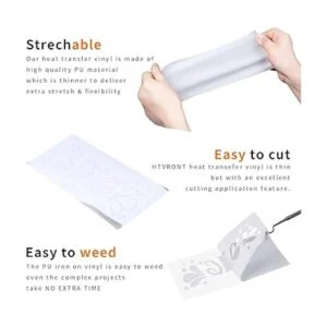 Htvront Paquete de láminas de vinilo de transferencia de_3