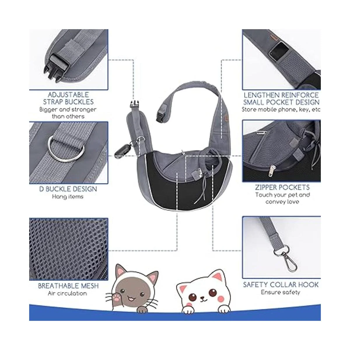 Nobleza Eslinga para perro malla transpirable ajustable_3