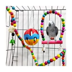 Hamiledyi Bird Parrot Juego de 15 juguetes de masticación_3